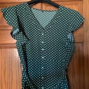 Women’s Summer Boho Polka Dot Swing Dress